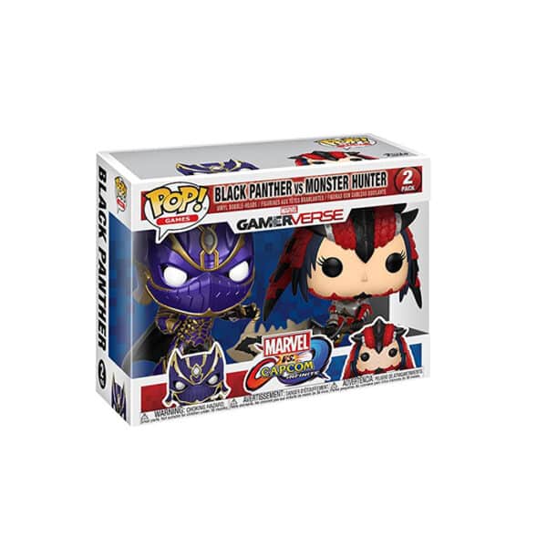 POP! Figura 2-PACK: CAPCOM VS. MARVEL: BLACK PANTHER VS MONSTER HUNTER